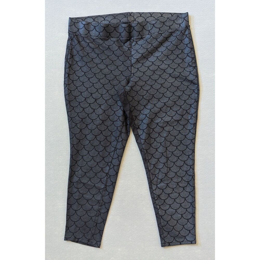 Torrid Premium Foil Mermaid Scale Leggings Black Metallic Size 3 Plus Size